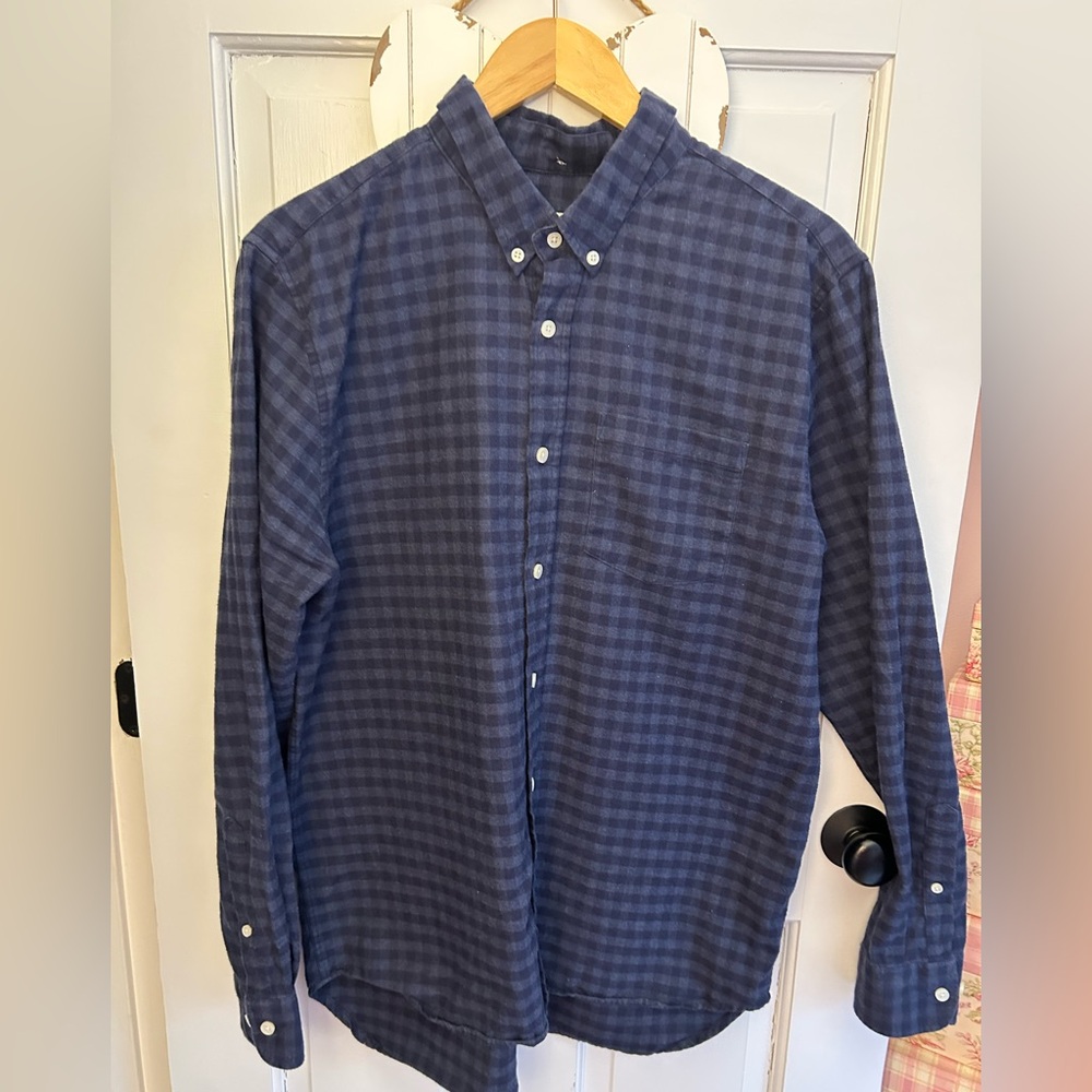 Flint and Tinder Classic Navy Checkered Men's Shirt Slim Fit